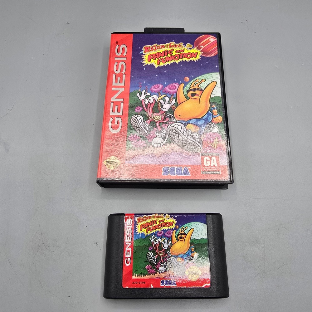 ToeJam & Earl in Panic on Funkotron Sega Genesis Game with Case Authentic